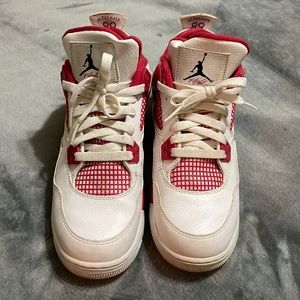 Retro Jordan 4s red and white USED